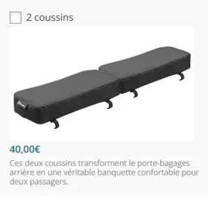 2 coussins pour Oklö Evo Longtail