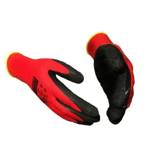 12 PAIRES DE GANTS DE TRAVAIL SEMI-TREMPÉS EN LATEX PESSO EN 388, REDSTAR